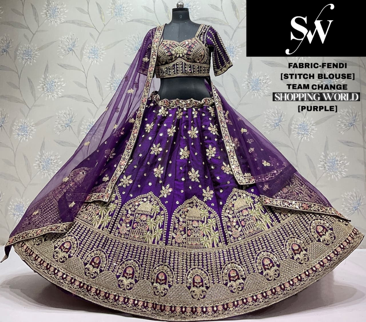 Rama Green Fendi Lehenga