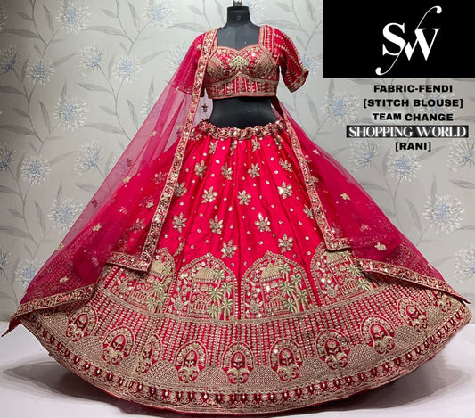 Rani Pink Fendi Lehenga