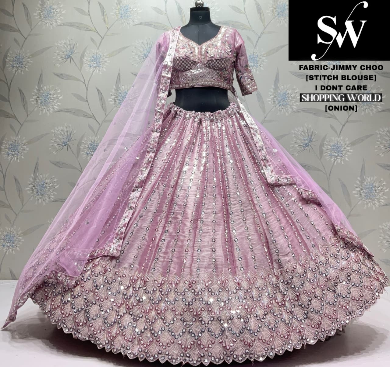 Lavender Jimmy Choo Lehenga