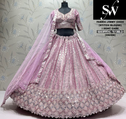Lavender Jimmy Choo Lehenga