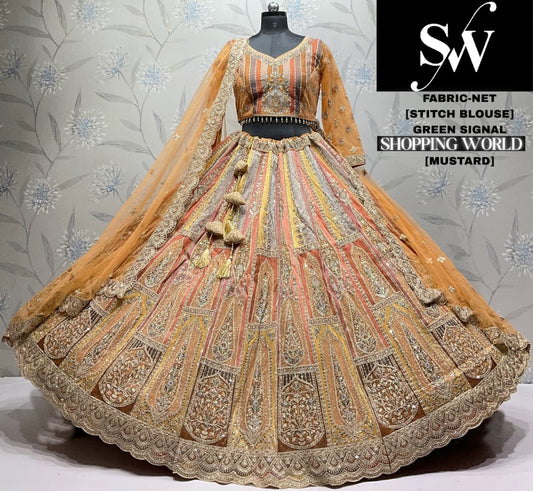 Wine Net Lehenga