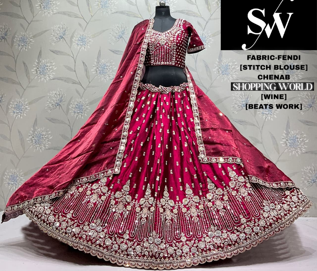 Rama Green Fendi Lehenga