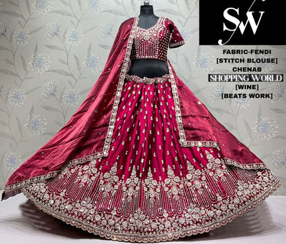 Rama Green Fendi Lehenga