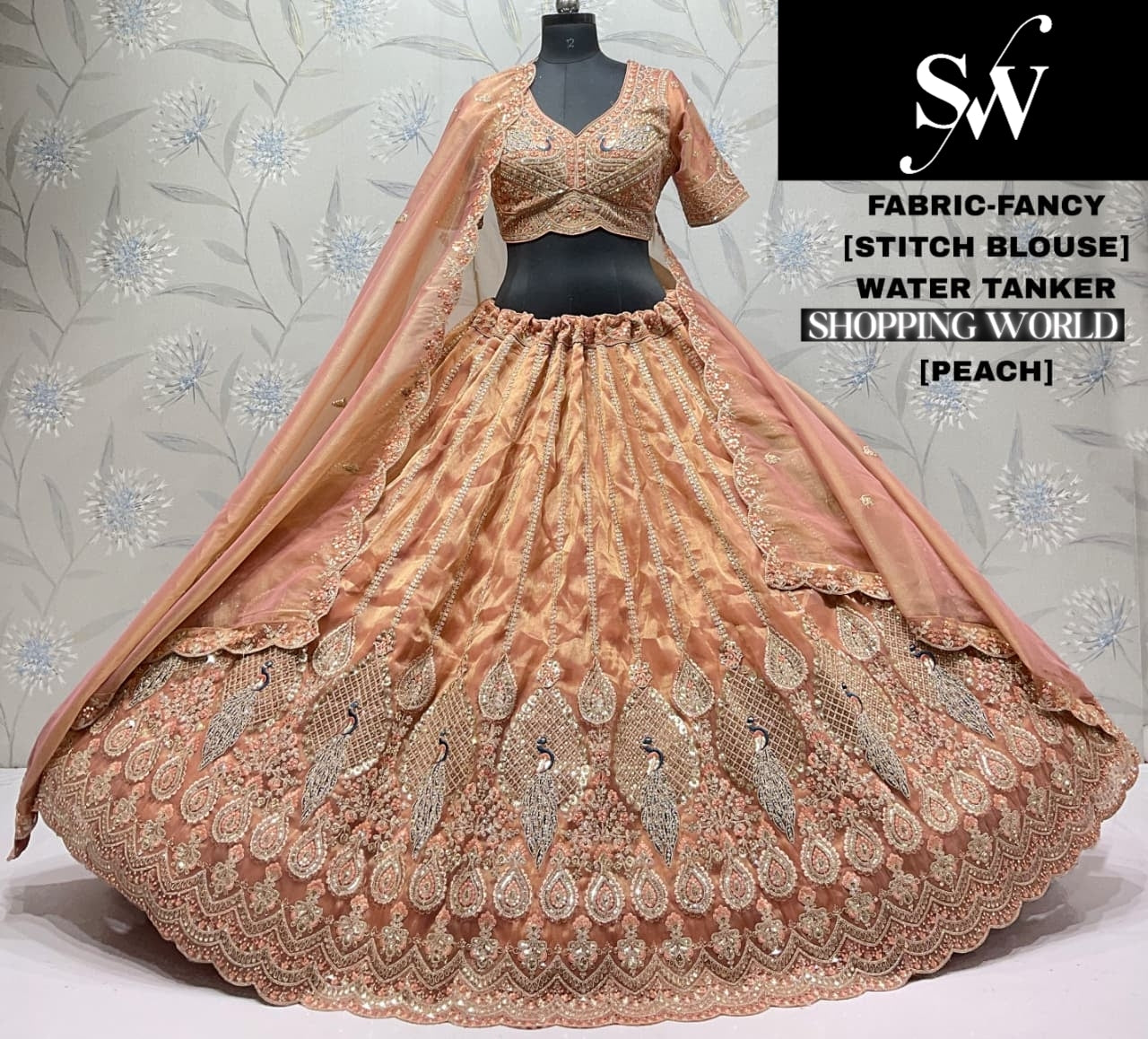 Lavender Peacock Fancy Lehenga