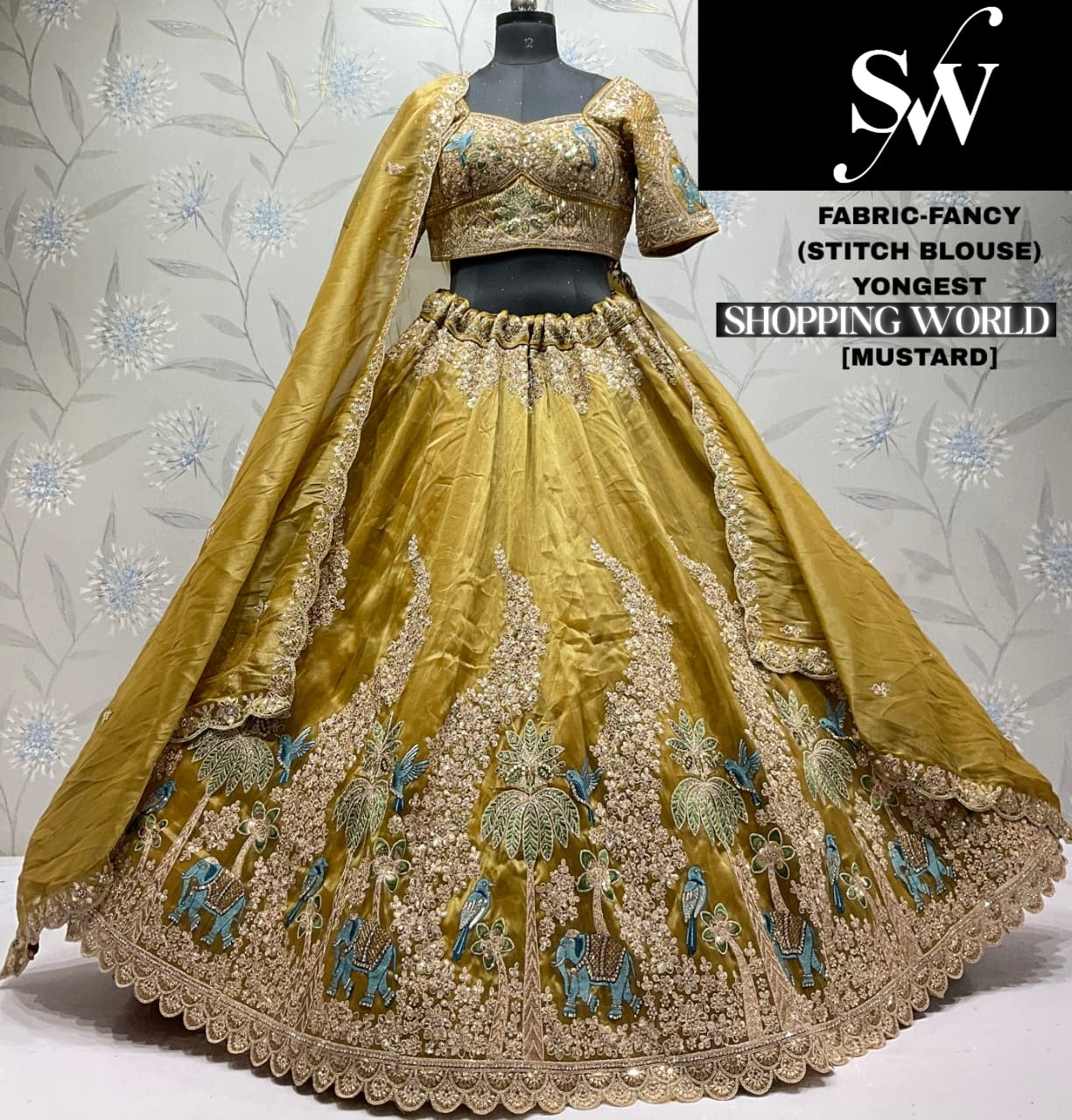 Mustard Fancy Lehenga