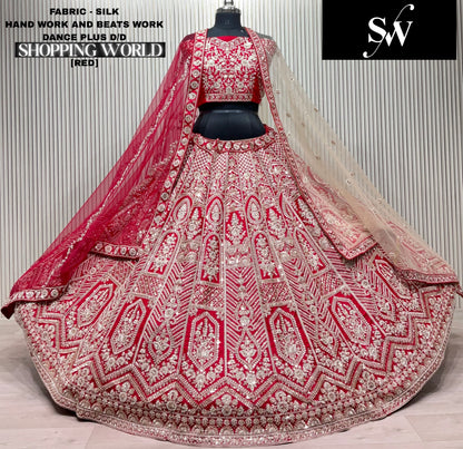 Red Silk Bridal Lehenga