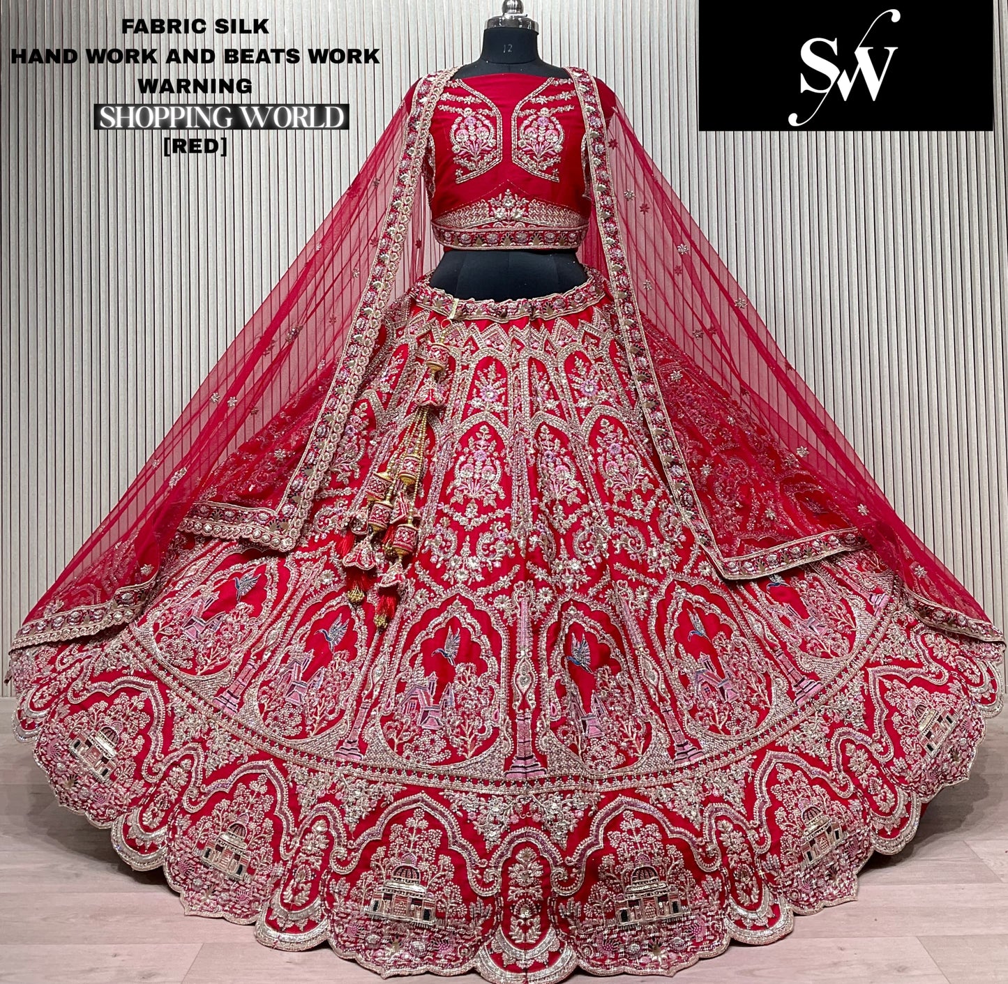 Rani Pink Silk Peacock Lehenga