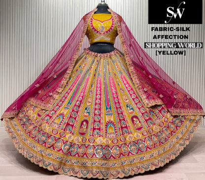 Yellow Silk Bridal Lehenga