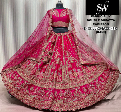 Red Silk Bridal Lehenga