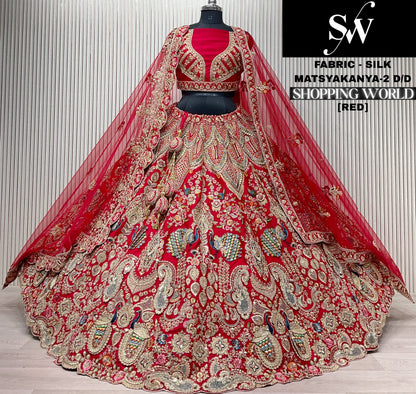 Red Silk Bridal Lehenga