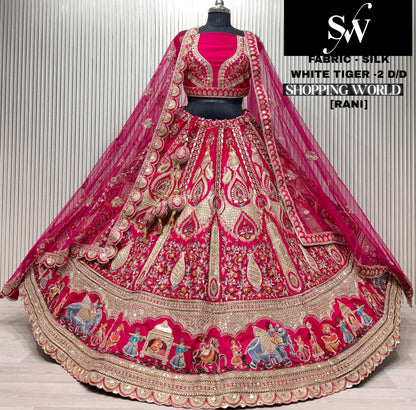 Red Silk Bridal Lehenga