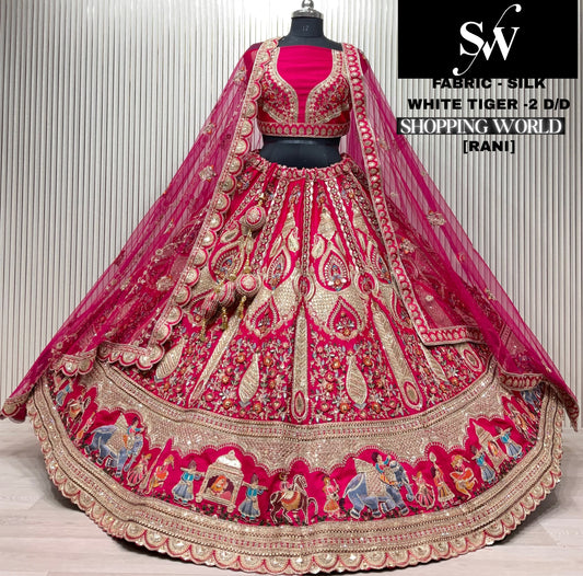 Red Silk Bridal Lehenga