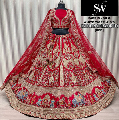 Red Silk Bridal Lehenga