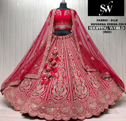 Red Silk Bridal Lehenga