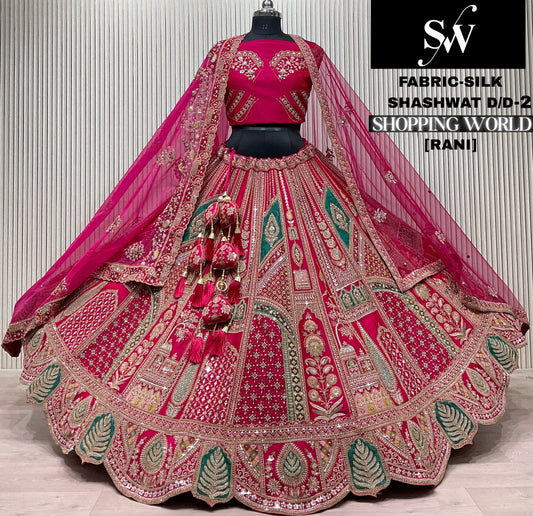 Red Silk Bridal Lehenga