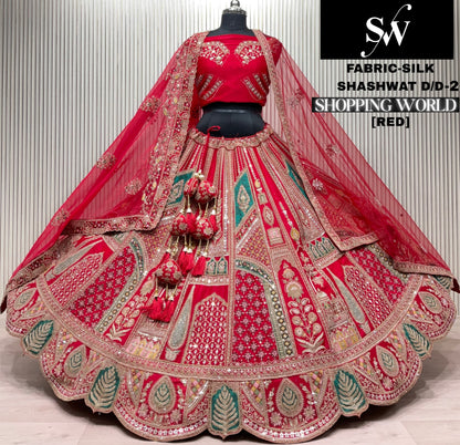Rani Pink Silk Bridal Lehenga
