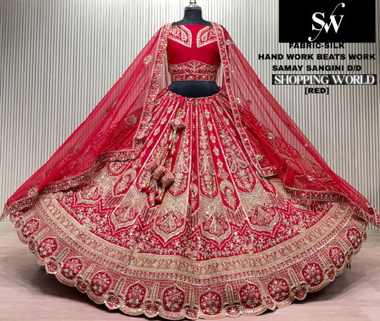 Red Silk Bridal Lehenga