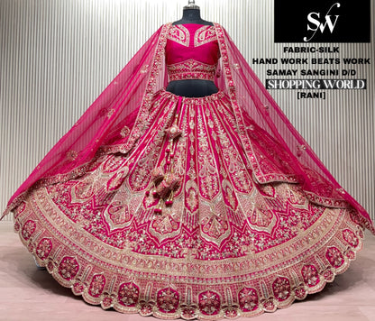 Red Silk Bridal Lehenga