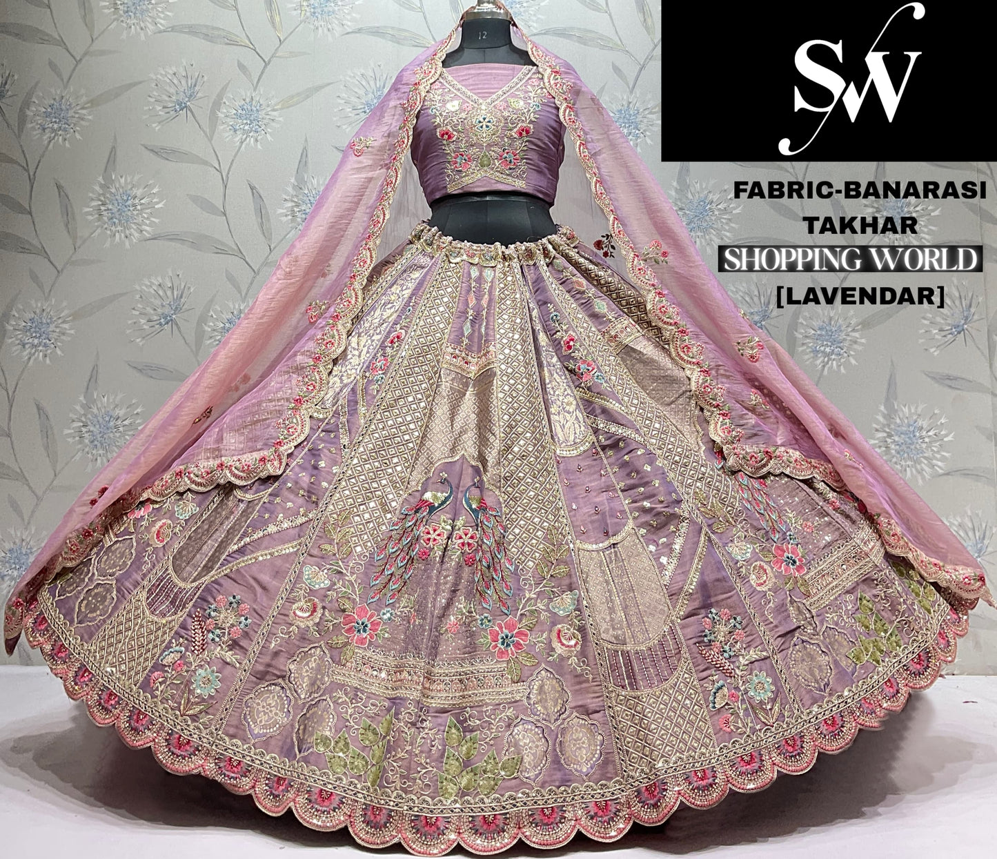 White Golden Banarasi Lehenga