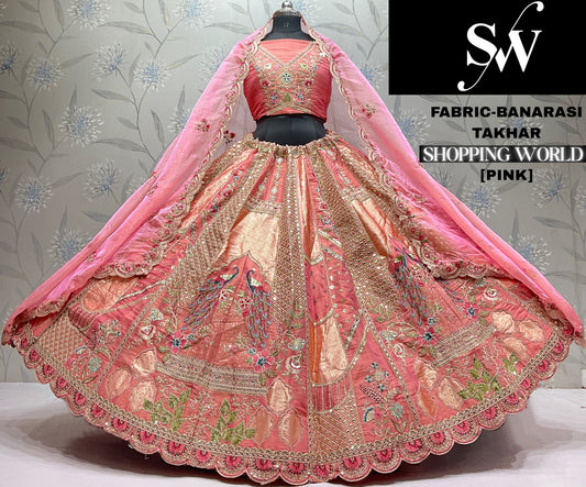 Pink Banarasi Lehenga