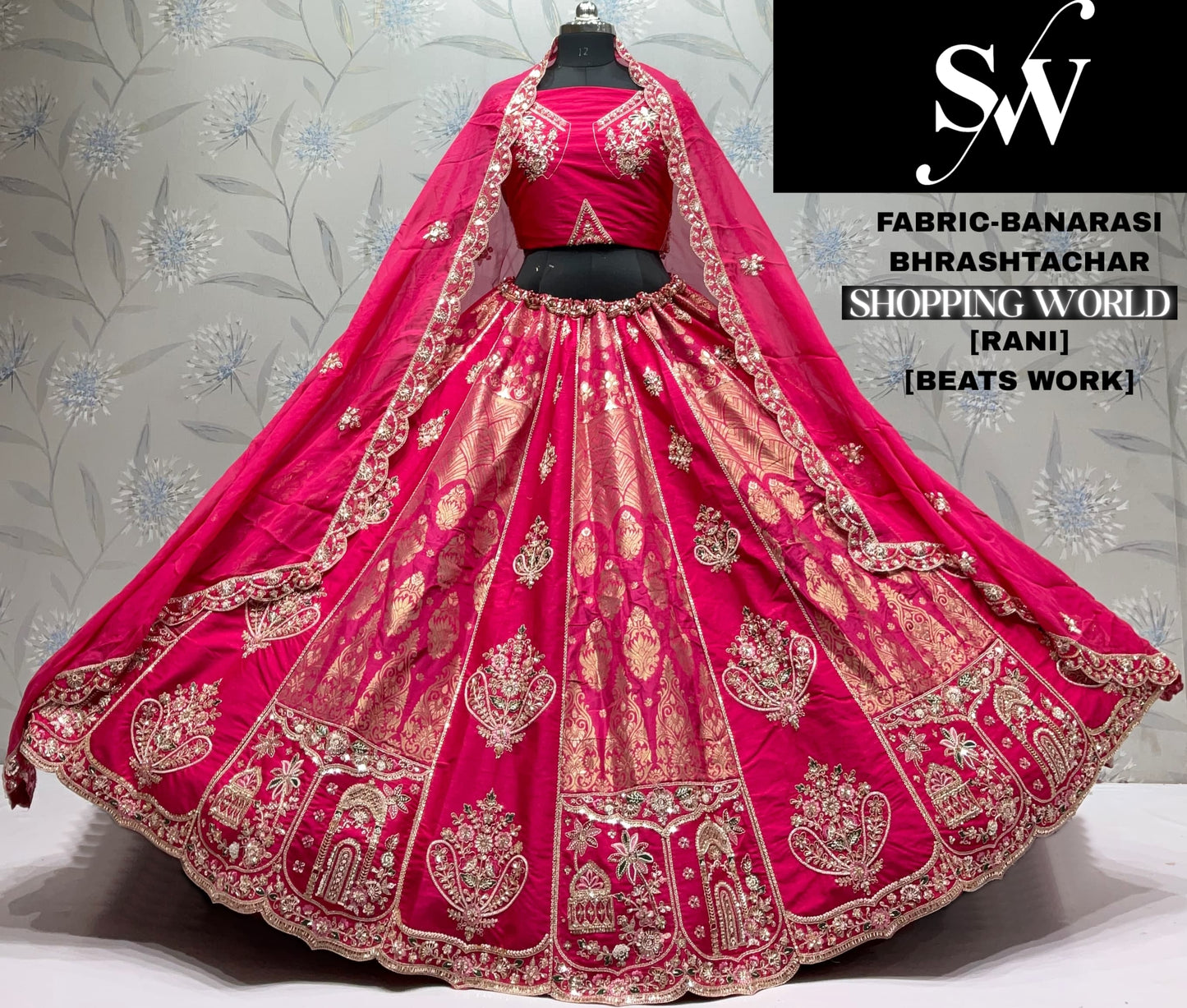 Rani Pink Banarasi Lehenga