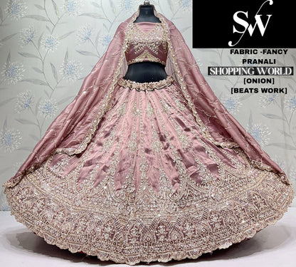 Onion Pink Fancy Designer Lehenga