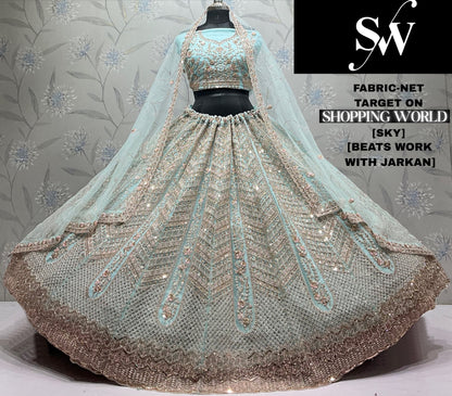 Pink Designer Net Lehenga