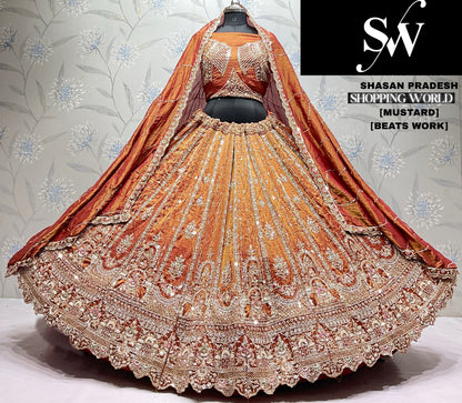 Rust Orange Designer Fancy Lehenga