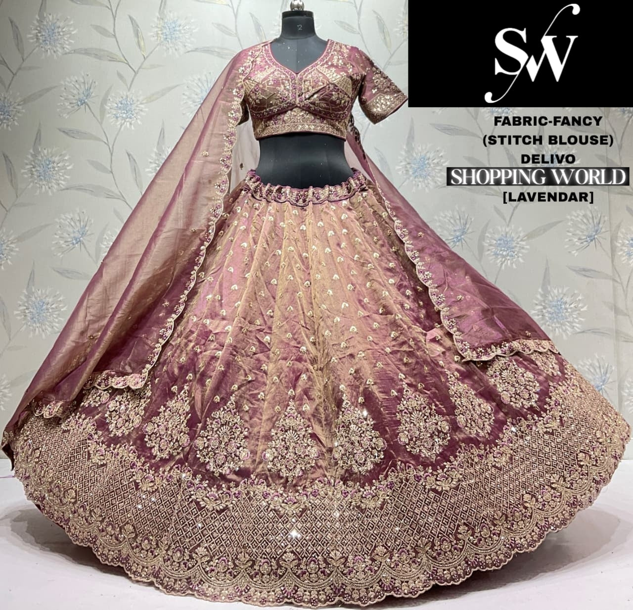 Lavender Designer Fancy Lehenga