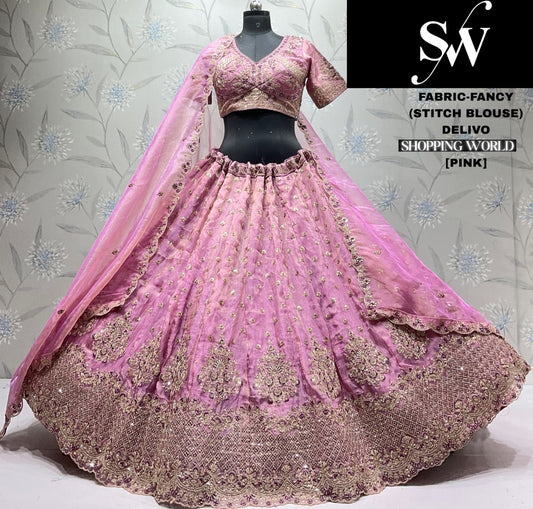 Pink Crop Top Lehenga (Copy)