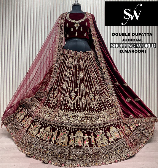 Light Maroon Bridal Lehenga