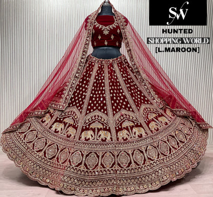 Light Maroon Bridal Lehenga