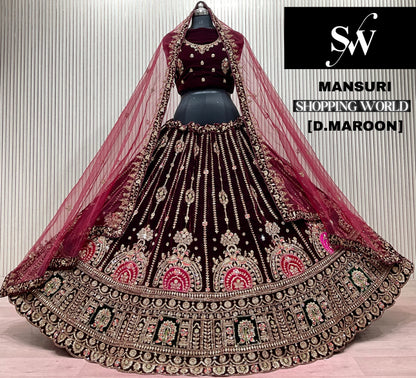 Light Maroon Bridal Lehenga