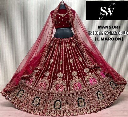 Light Maroon Bridal Lehenga
