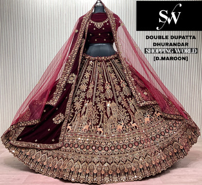 Rani Pink Peacoock Bridal Lehenga
