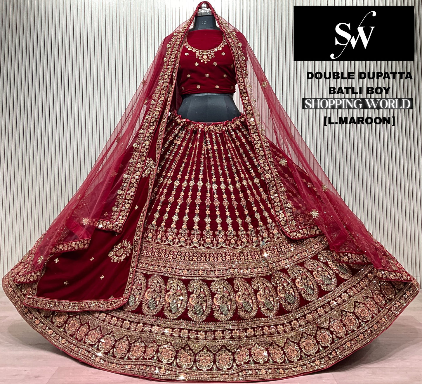 Rani Pink Peacock Bridal Lehenga