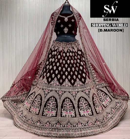 Light Maroon Bridal Lehenga