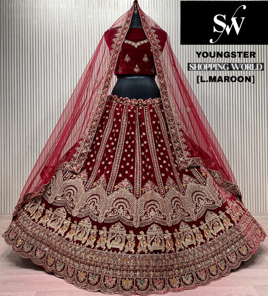Light Maroon Bridal Lehenga