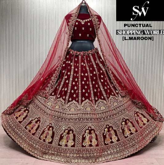 Light Maroon Bridal Lehenga