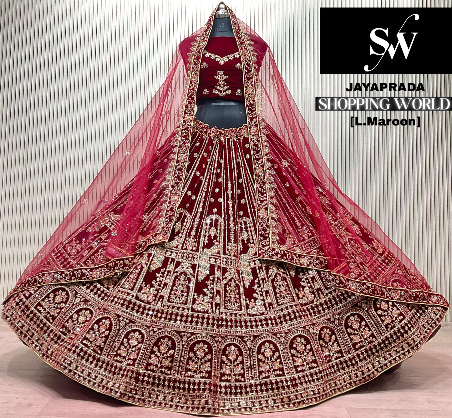 Light Maroon Bridal Lehenga