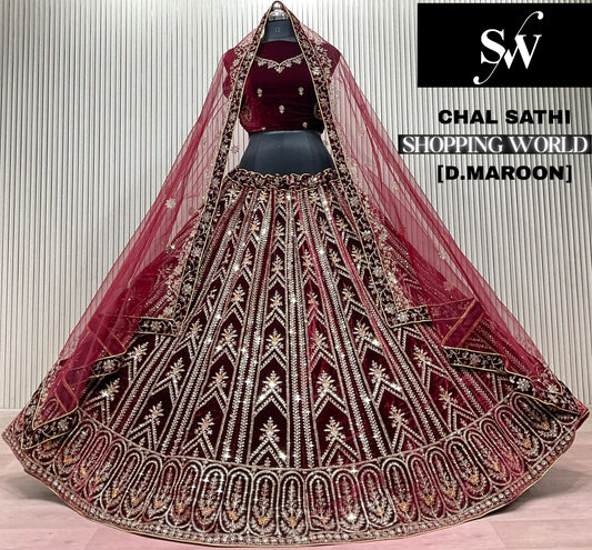 Light Maroon Bridal Lehenga
