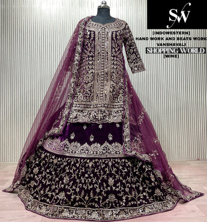 Maroon Wine long Dress Farshi Gaharara Dress Special