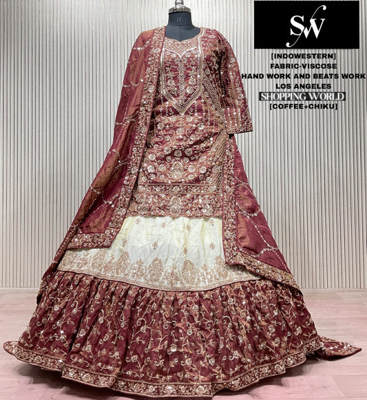 Coffee Golden long Dress Farshi Gaharara Dress Special