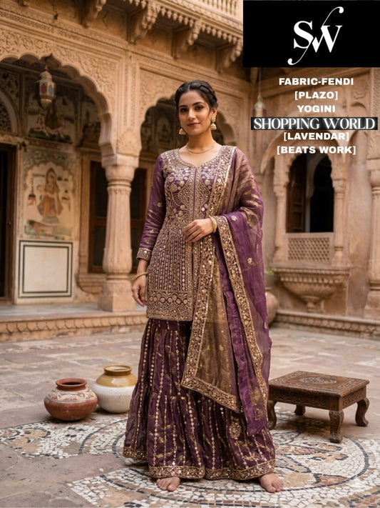 Lavender Fendi Long Plazo Dress