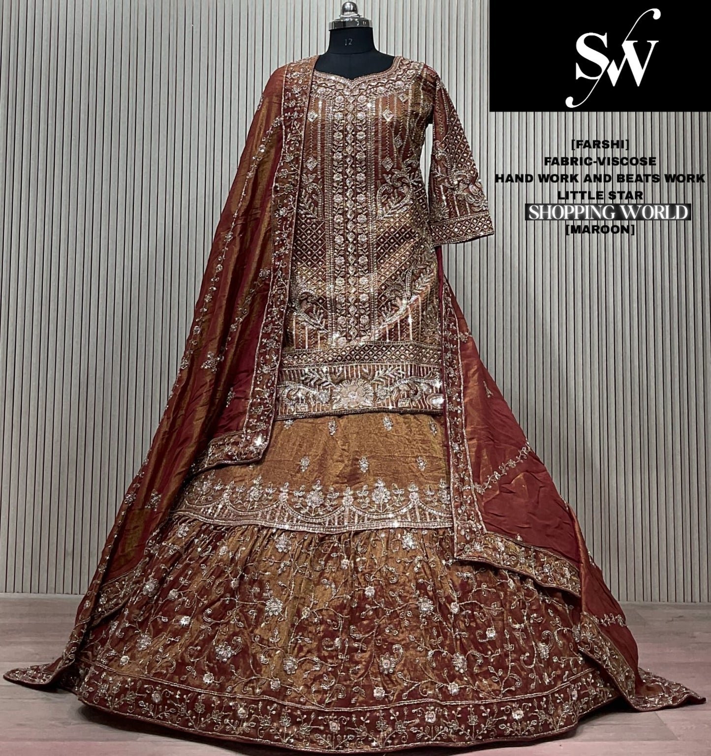 Rama Green Viscose Long Farshi Garara Dress Material Special