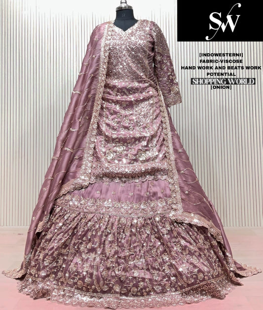 Rama Green Viscose Long Farshi Garara Dress Material Special
