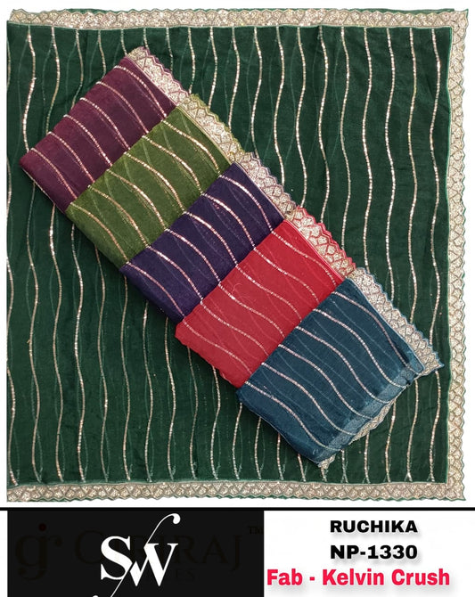 Blue Peach Lavender Green Pink Red Purple Blue Maroon Gold Coin Saree