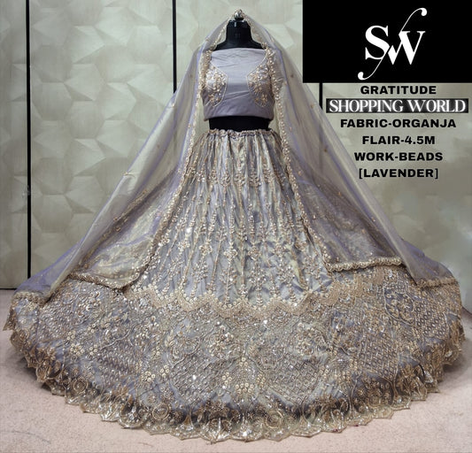 Lavender Designer Lehenga