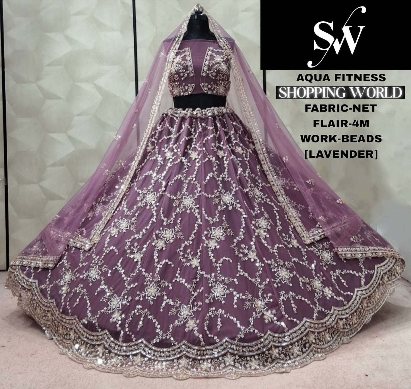 Wine Designer Net Lehenga