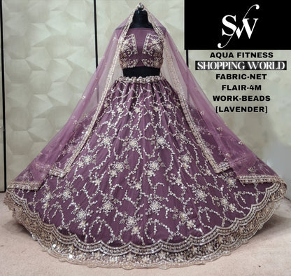 Wine Designer Net Lehenga